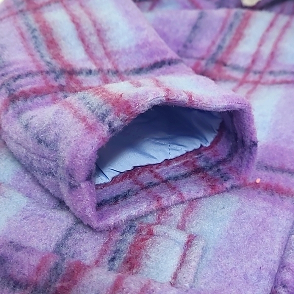 New! Cotton-on Kids Violet Check Jacket 9-10 - Picture 4 of 9